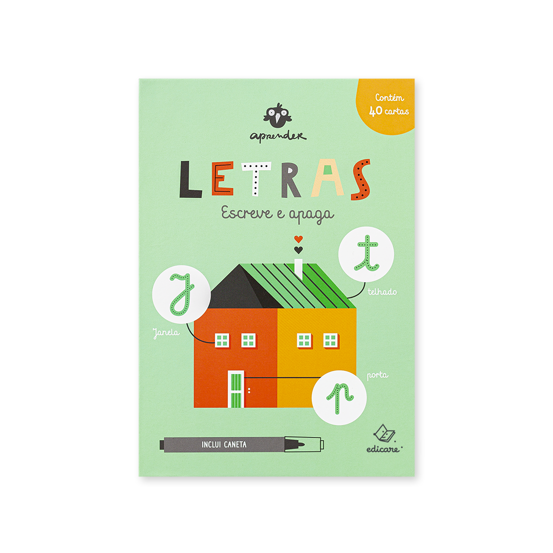 Escreve e Apaga Letras - + 5 anos (OFERTA: caneta com apagador incorporado)