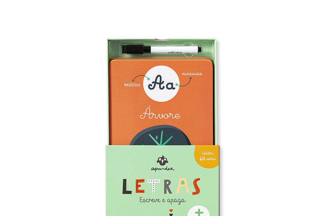 Escreve e Apaga Letras - + 5 anos (OFERTA: caneta com apagador incorporado)