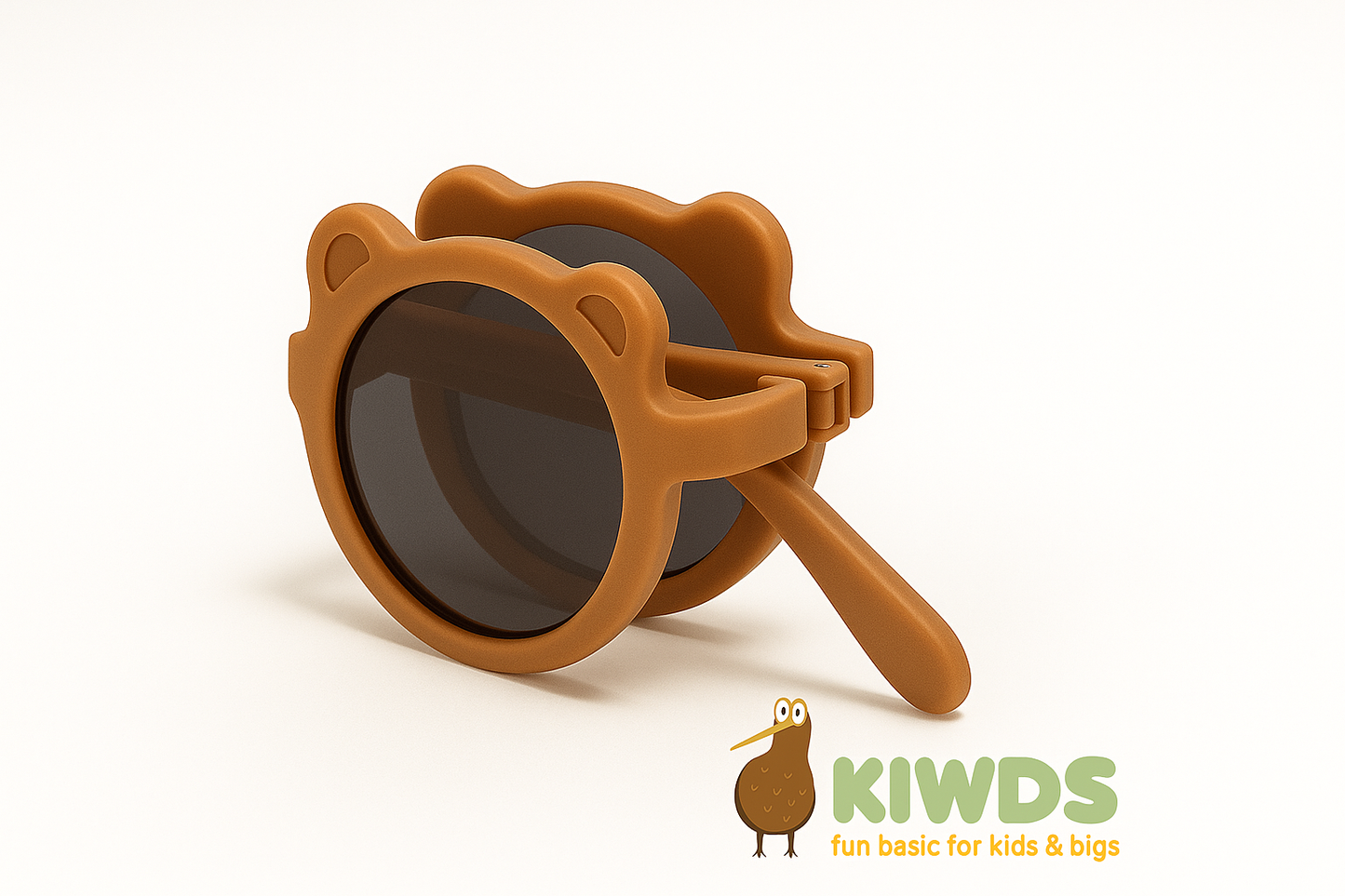 🕶️ Óculos de Sol KIWIDS- dobráveis com Orelhas de Ursinho – Oferta bolsinha