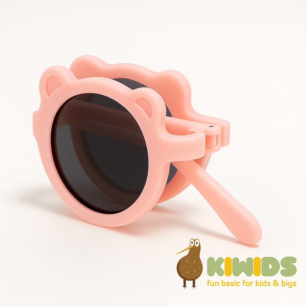 🕶️ Óculos de Sol KIWIDS- dobráveis com Orelhas de Ursinho – Oferta bolsinha
