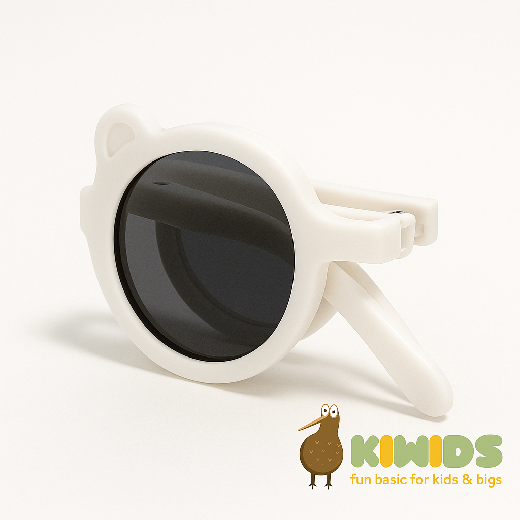 🕶️ Óculos de Sol KIWIDS- dobráveis com Orelhas de Ursinho – Oferta bolsinha