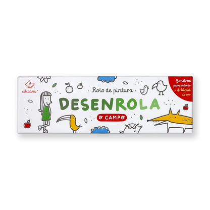 Desenrola o Campo - Rolo de colorir - 5M  +3 anos - OFERTA DE 4 LÁPIS