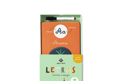 Escreve e Apaga Letras - + 5 anos (OFERTA: caneta com apagador incorporado)