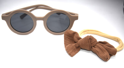 Óculos de Sol Adoráveis para Crianças - Oferta Especial com Fita e Laço a Condizer: