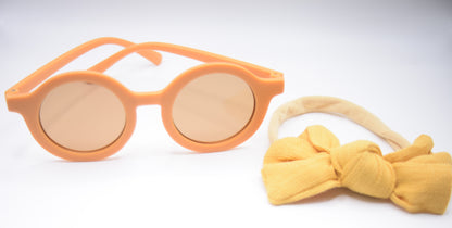 Óculos de Sol Adoráveis para Crianças - Oferta Especial com Fita e Laço a Condizer: