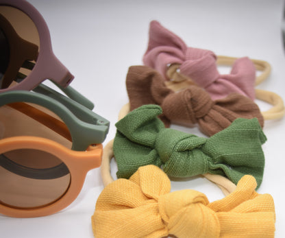 Óculos de Sol Adoráveis para Crianças - Oferta Especial com Fita e Laço a Condizer: