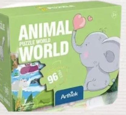 Puzzle ecológico de animais da floresta - 96 peças